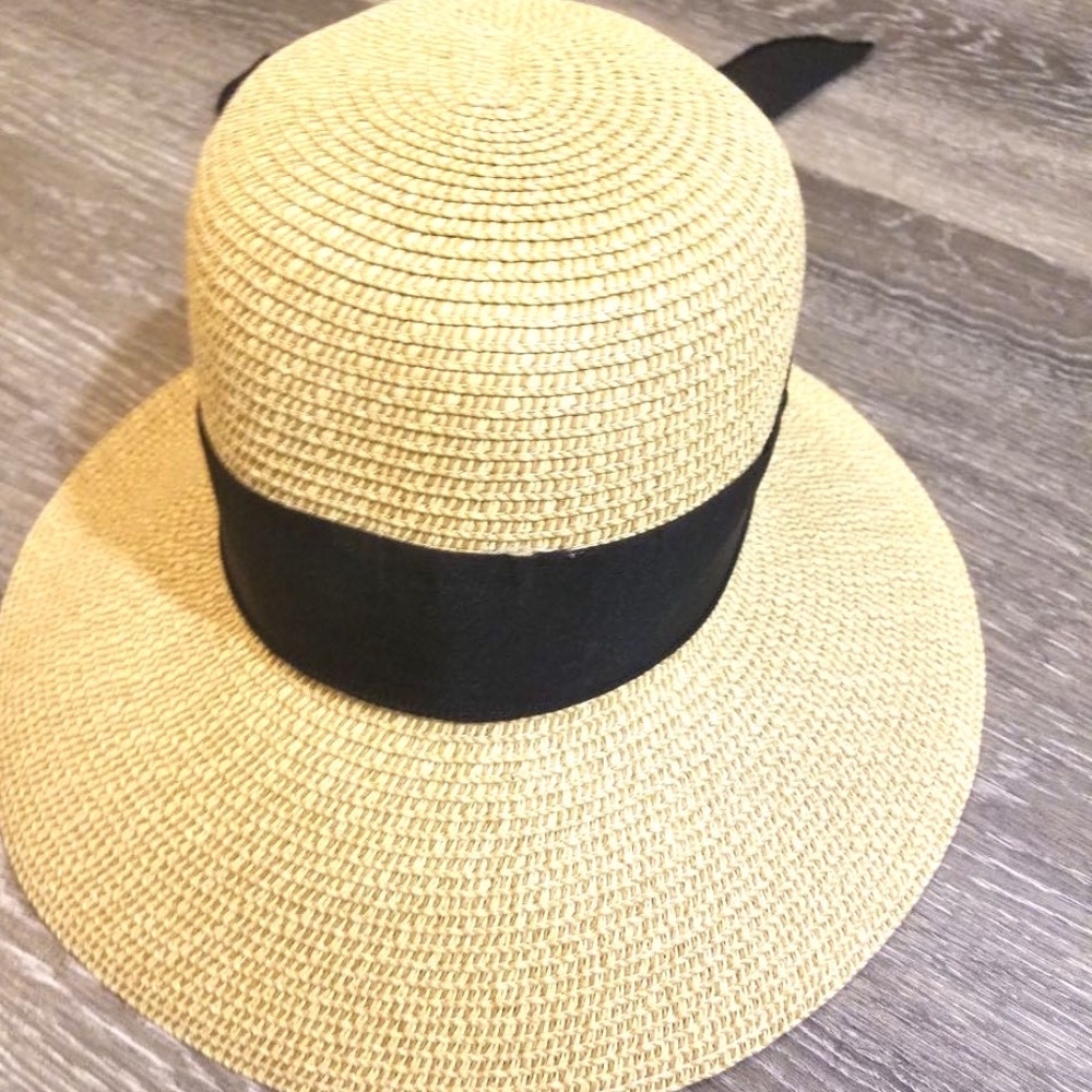 Cream Woven Summer Hat